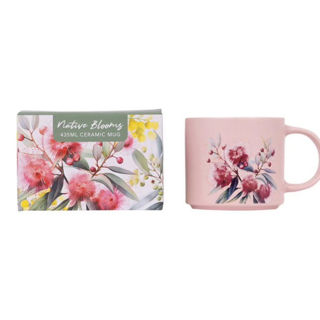 Native Blooms Red Floral Mug