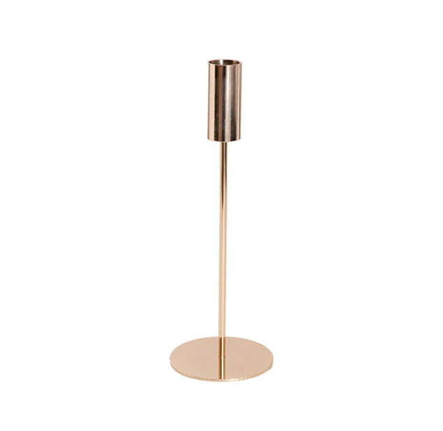 Elegant Single Taper Candle Holder Stand Gold (8x23cmH)