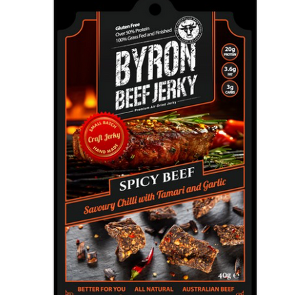 Byron Beef Jerky Spicy Beef 40GM