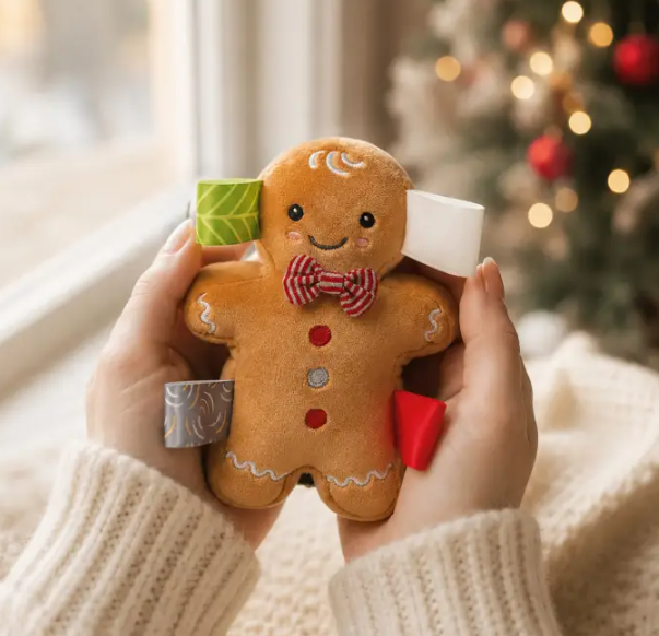 Taggies Merry Mingle Gingerbread Rattle