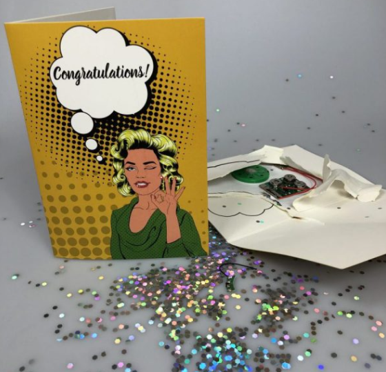 Glitter Prank Card - orgasmic card