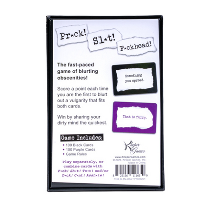 Prick Slut Fuckhead Card Game