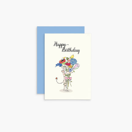 Twigseeds Mini Birthday Card - Bunch of flowers