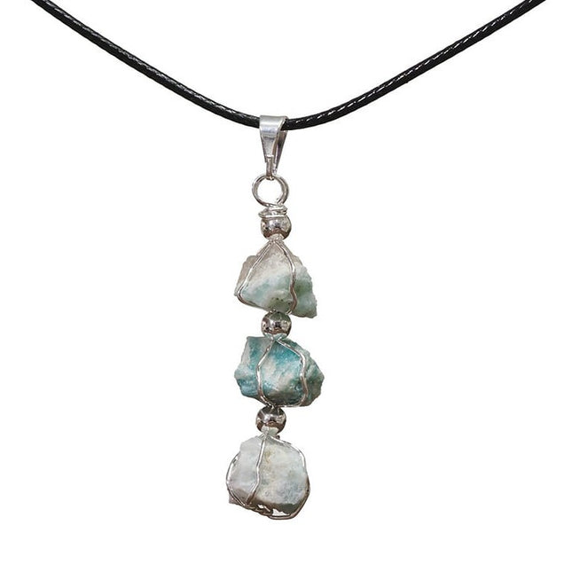 Triple Amazonite Rough Pendant