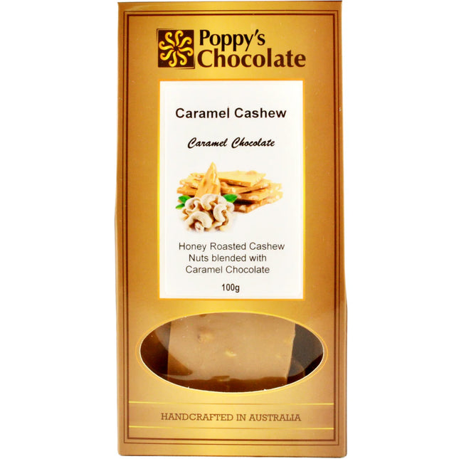 Cashew and Caramel Chocolate Bark – 100g