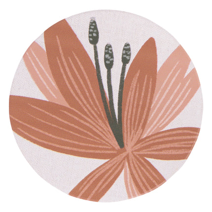 Amber Garden flower Ceramic Coaster