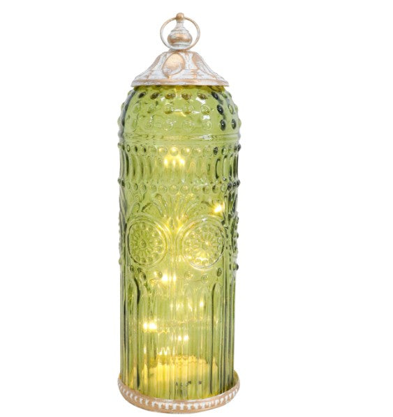 Lantern LED Baroque Avocado