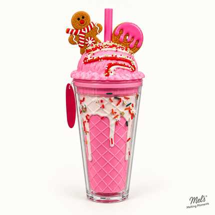 Christmas Gingerbread Pink Sorbet Sipper