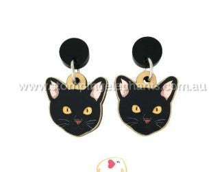 Black Cat Earrings