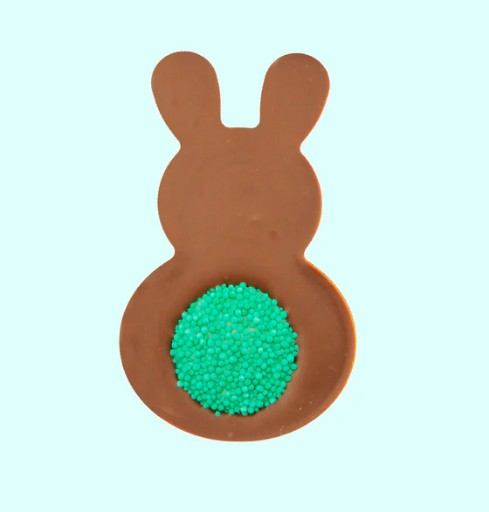 Chocolate Bunny with Blue freckle tail