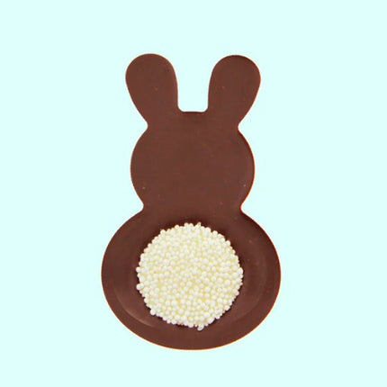 Chocolate bunny - Dark bunny white tail