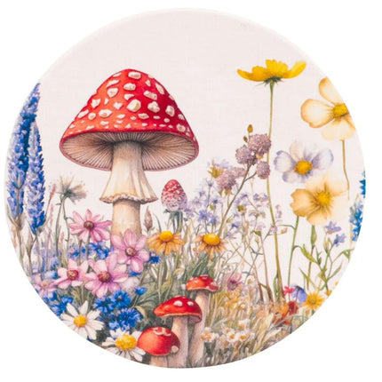 Cottage Grove Mushrooms Ceramic Coaster