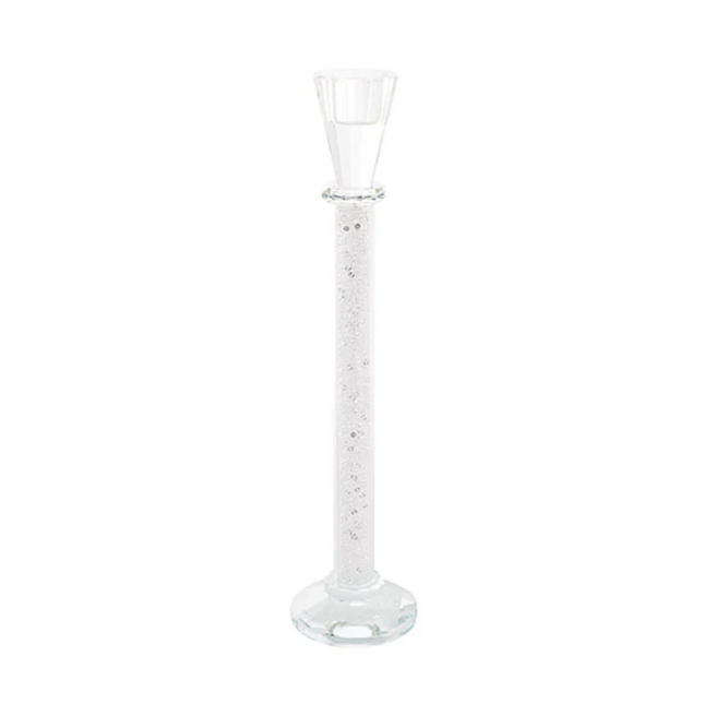 Crystal Glass Dinner Candle Holder Clear (30cmH)