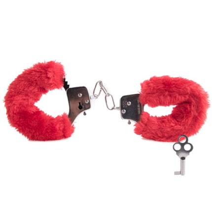 Red Furry Love Cuffs