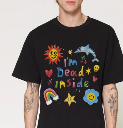 I'm Dead Inside Oversized T-Shirt - Black