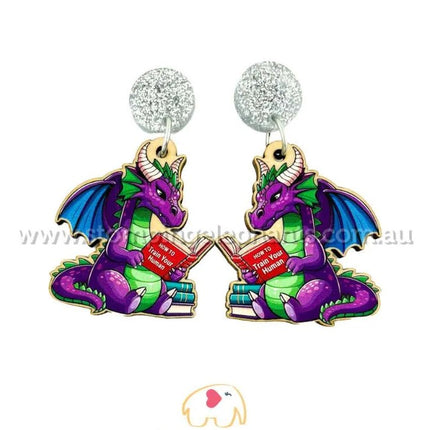 Reading Dragon Earring