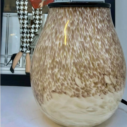 ELECTRIC HEAT PLATE WARMER - GLASS - Gold