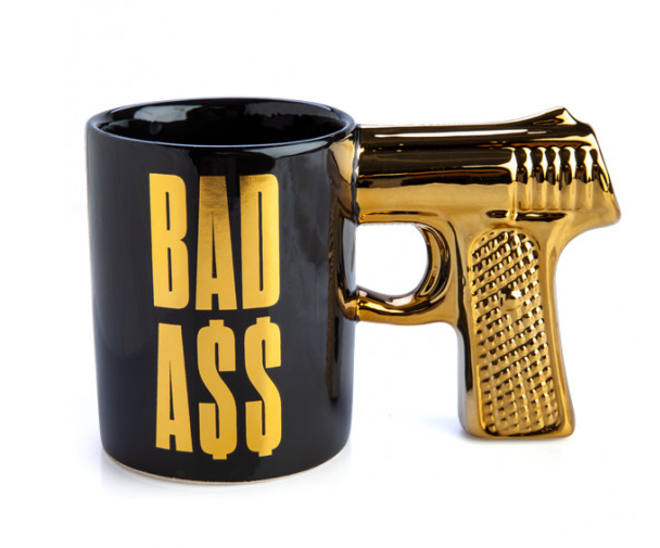 Bad Ass 3D Gun Handle Mug