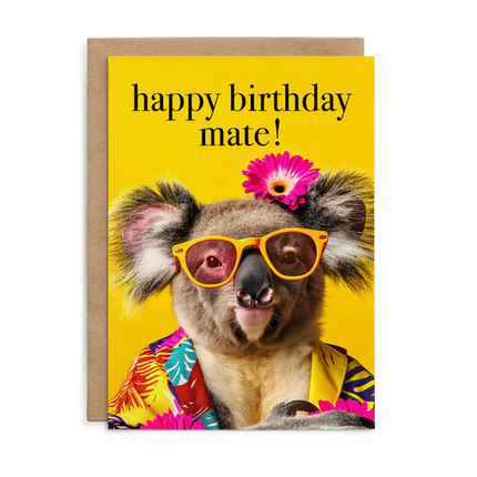 Happy birthday mate! - Koala Birthday Card