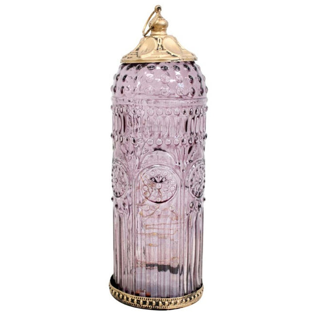 Lantern Led Baroque Plum