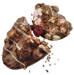 Rocky Road Easter Egg Milk Chocolate Macadamia Cherry GLUTEN FREE