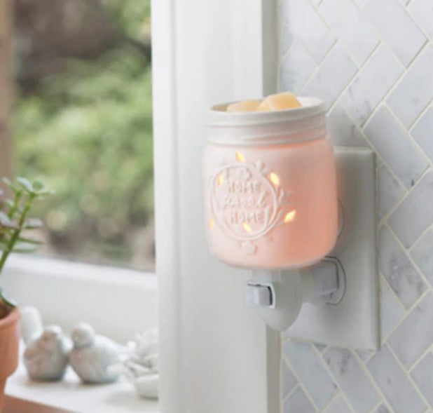 Mason Jar - home sweet home pluggable warmer