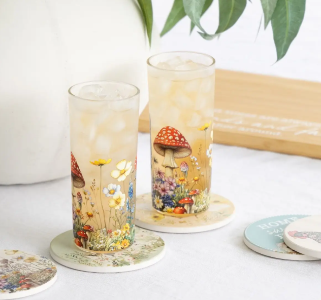 Mushroom Glass Set Of 2