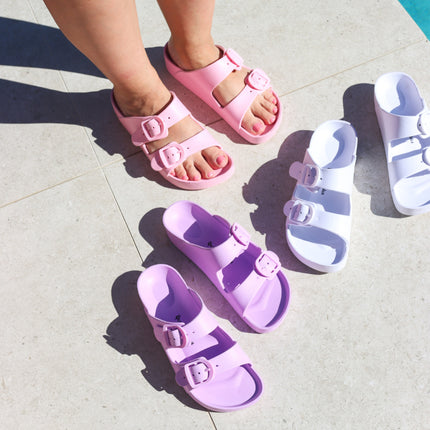 Sandals - Pink, White, Black, Purple