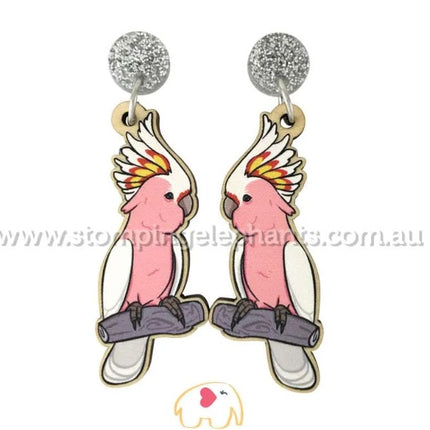 Pink Cockatoo Earrings