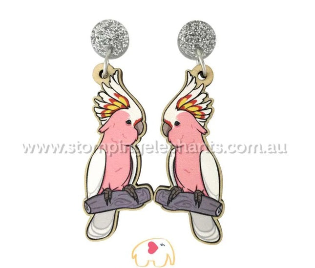 Pink Cockatoo Earrings