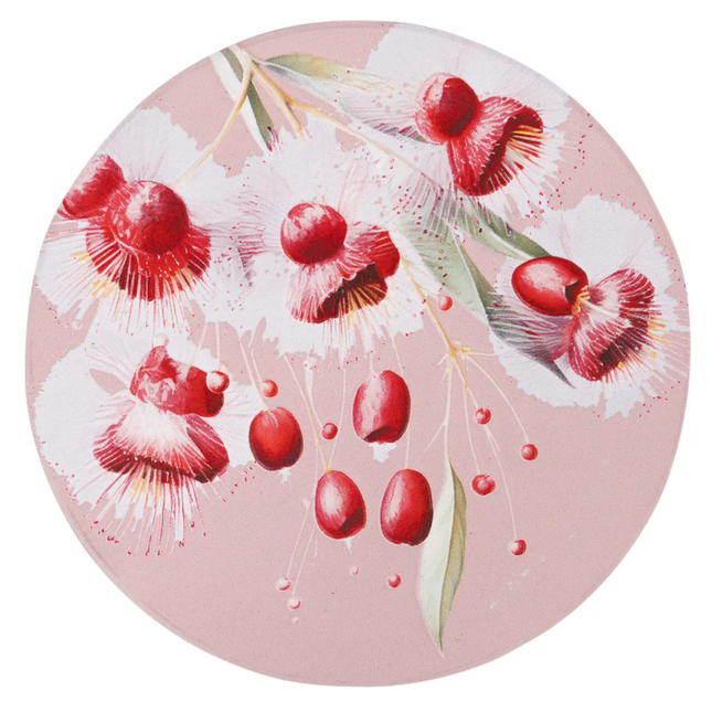 Native Blooms Pink Floral Ceramic Coaster