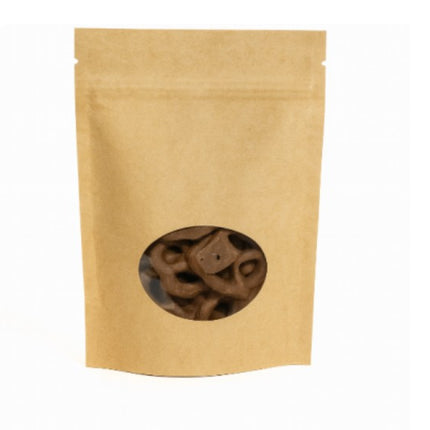 Choc Pretzels – Kraft Paper Stand-Up Pouch 60g