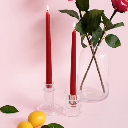 Taper Dinner Candle Pack 6 Red (2cm x 25cmH)