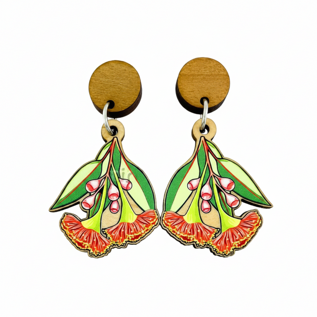 The Gum Blossom Red Earrings