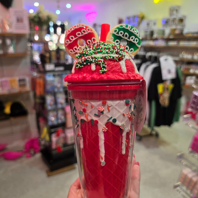 Christmas Donut Red Sorbet Sipper