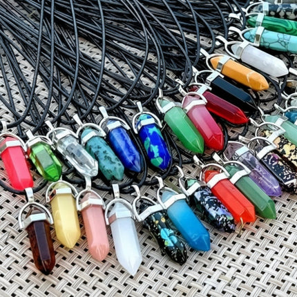 Hex Gemstone Necklace 1pc