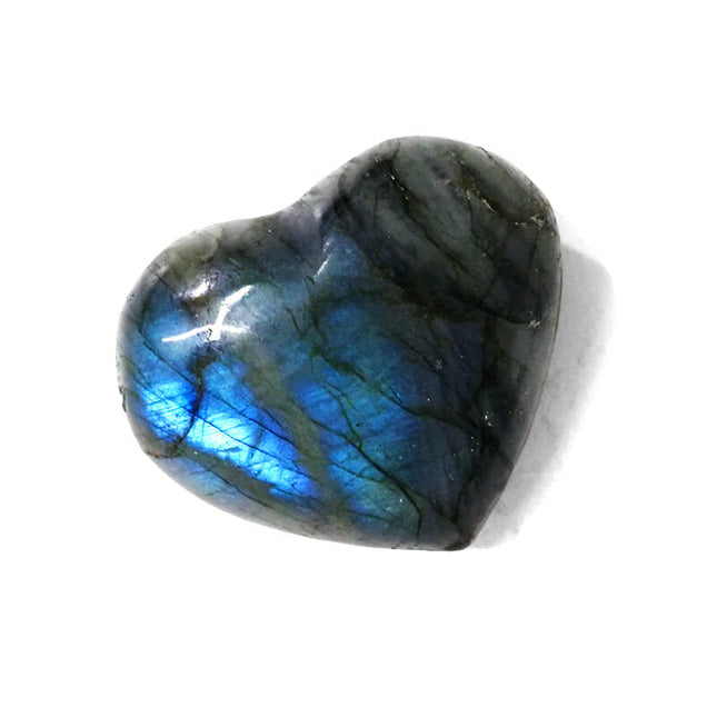 Labradorite Heart Palm Stone – Mini heart