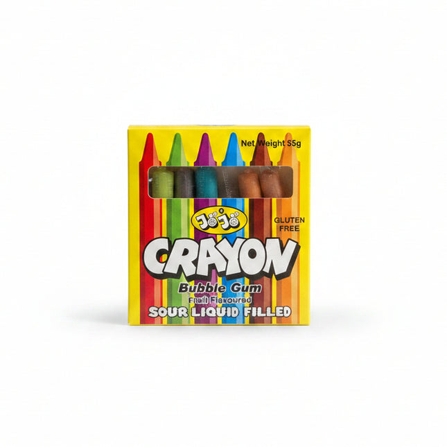 Jojo Crayon Sour Liquid Filled Bubblegum 55g