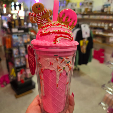 Christmas Gingerbread Pink Sorbet Sipper