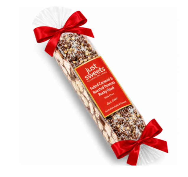 Milk Choc Salted Caramel & Roasted Peanuts Rocky Road Bon Bon 300g