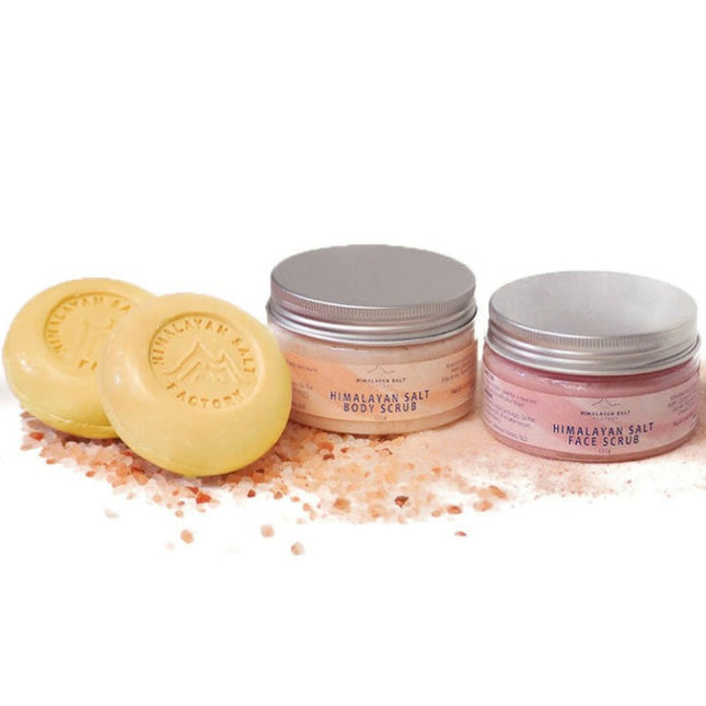 Himalayan Salt Scrub Set – Face and Body with soap