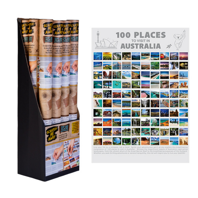 Scratch Map Top 100 Places Australia
