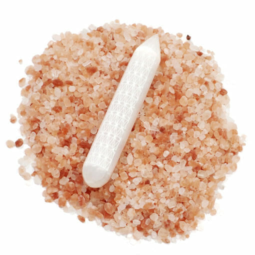 Selenite Wand Engraved Terminated Point