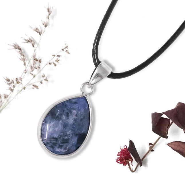 Sodalite Faceted Pear Pendant