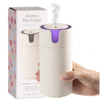 Aroma-Recharge Cordless Diffuser & Essential Oil - STONE