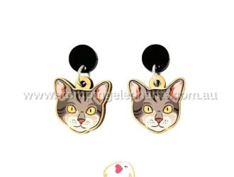 Tabby Cat Earrings