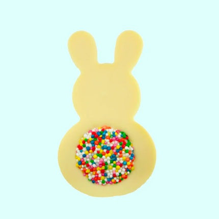 White Bunny with coloured Freckle Tail