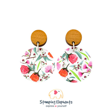 Heath earrings (protea round)