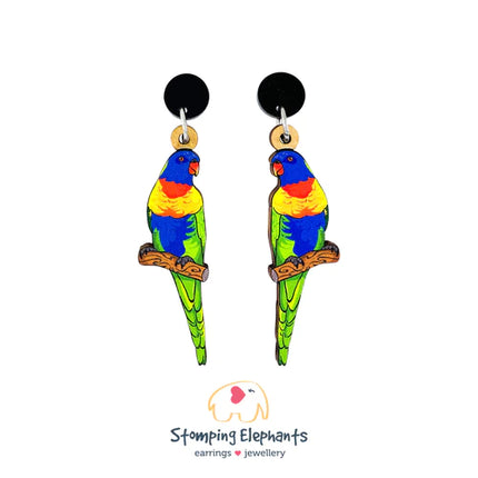Rainbow Lorikeet earrings