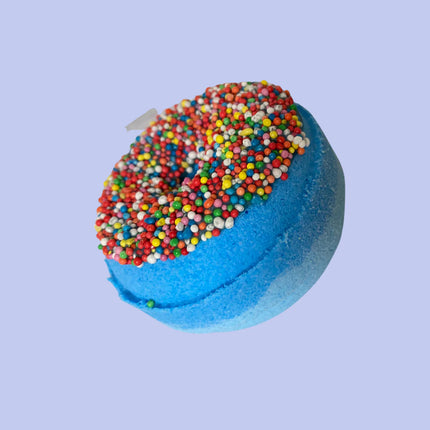 Donut Iced with Sprinkles - Blue Soda